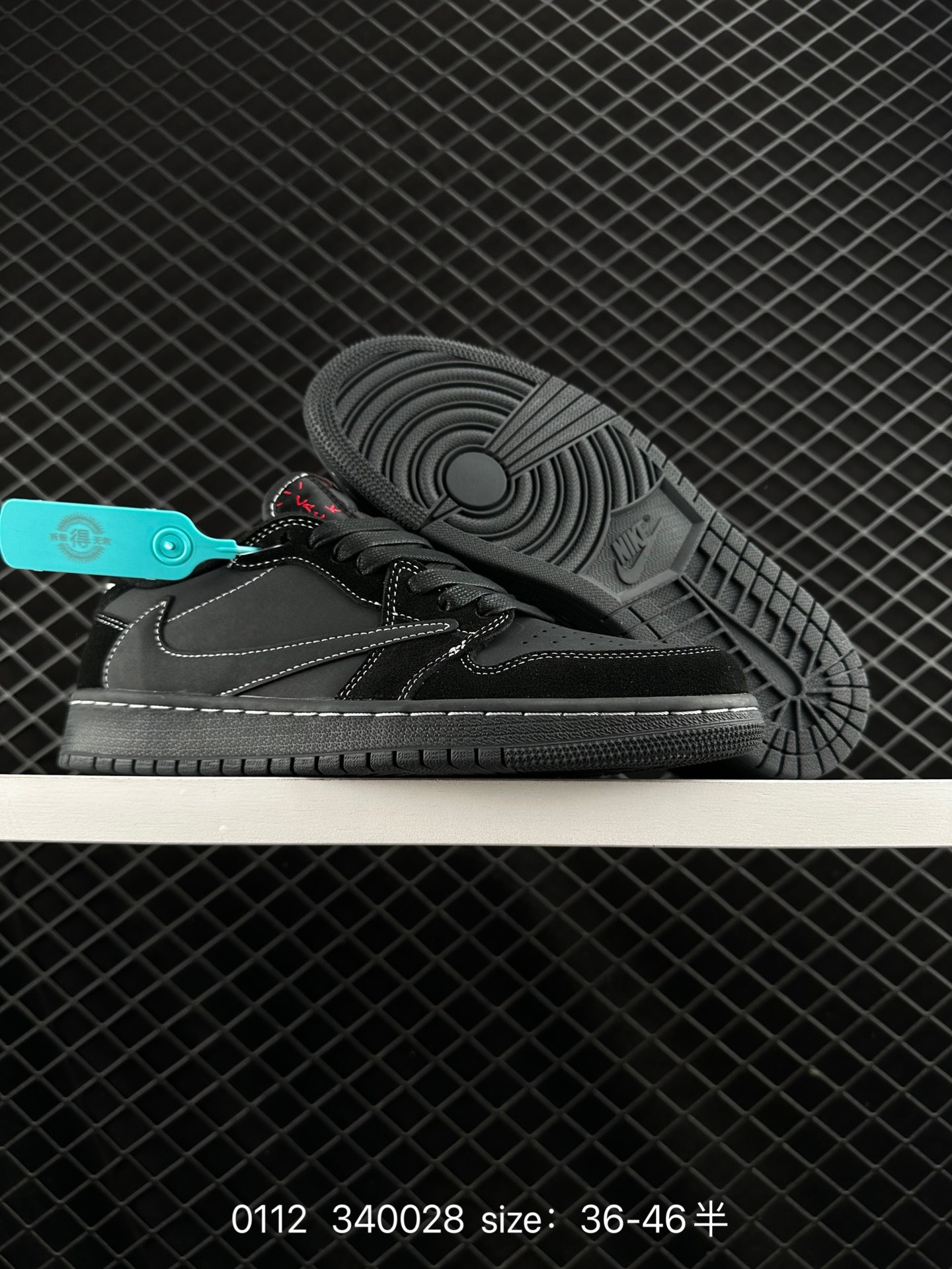 fragment design x Travis Scott x Nike Air Jordan 1 Low OG SP”Black/Green Toe“